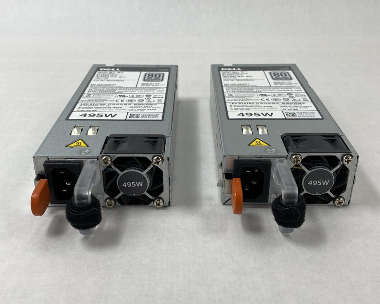 Lot of 2 Dell N24MJ D495E-S0 80 Plus Platinum 495W Power Supply
