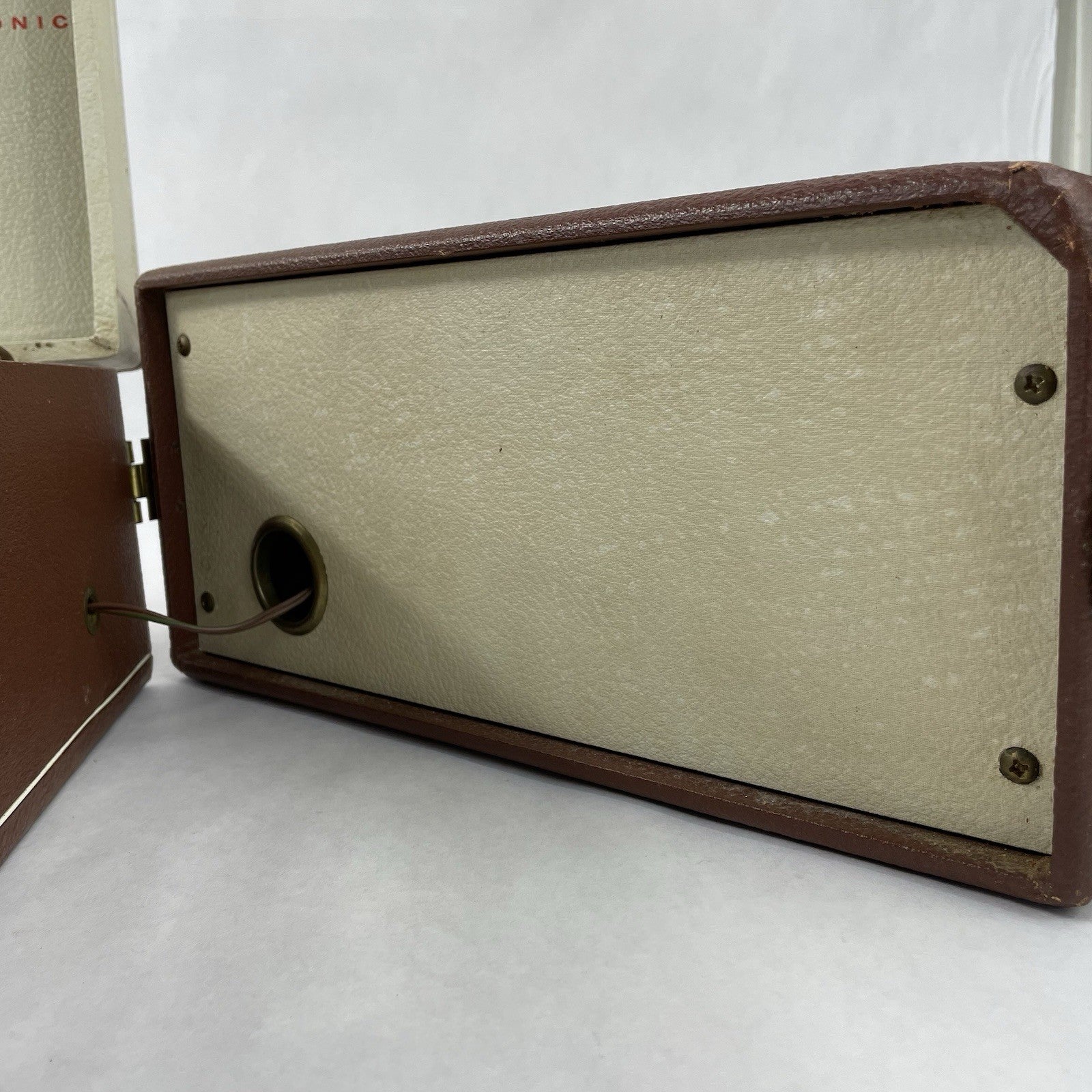 Symphonic Model 1707 Portable Stereo Record Player Broken Tonearm Tested