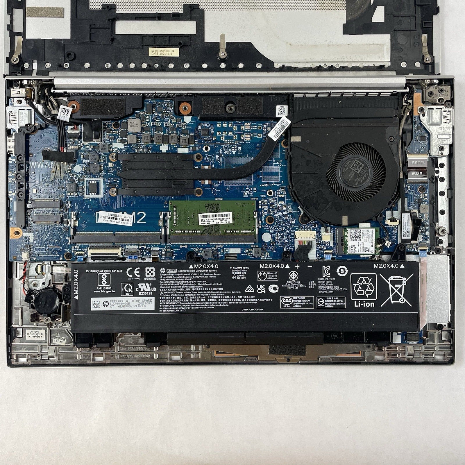 HP EliteBook 850 G7 15.6" i5-10310U 1.70 GHz 8 GB RAM No SSD/OS/AC17