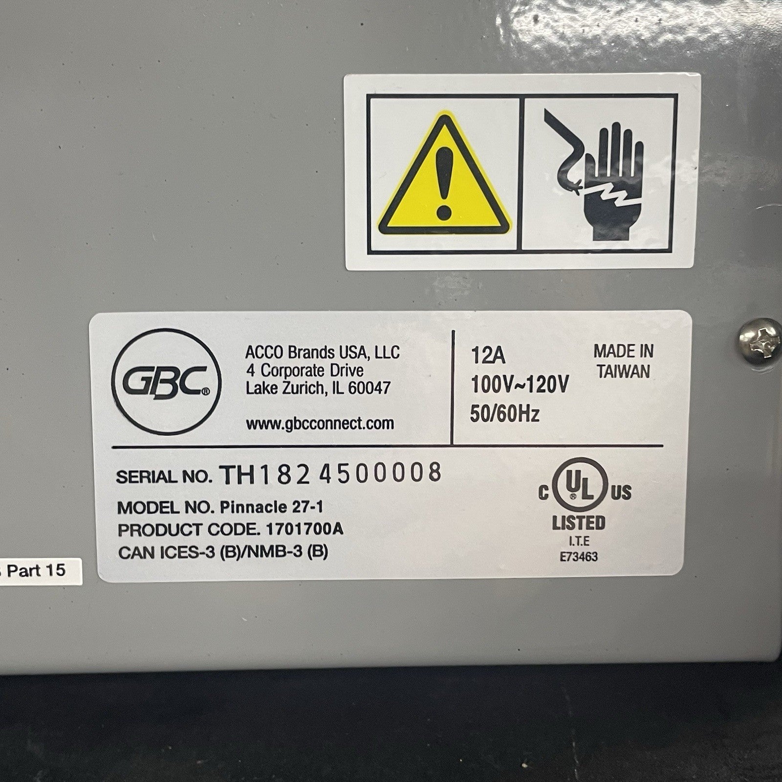 GBC Pinnacle 27 EZLoad Thermal Roll Laminator, 27" Maximum Width, 8-10 No Tray