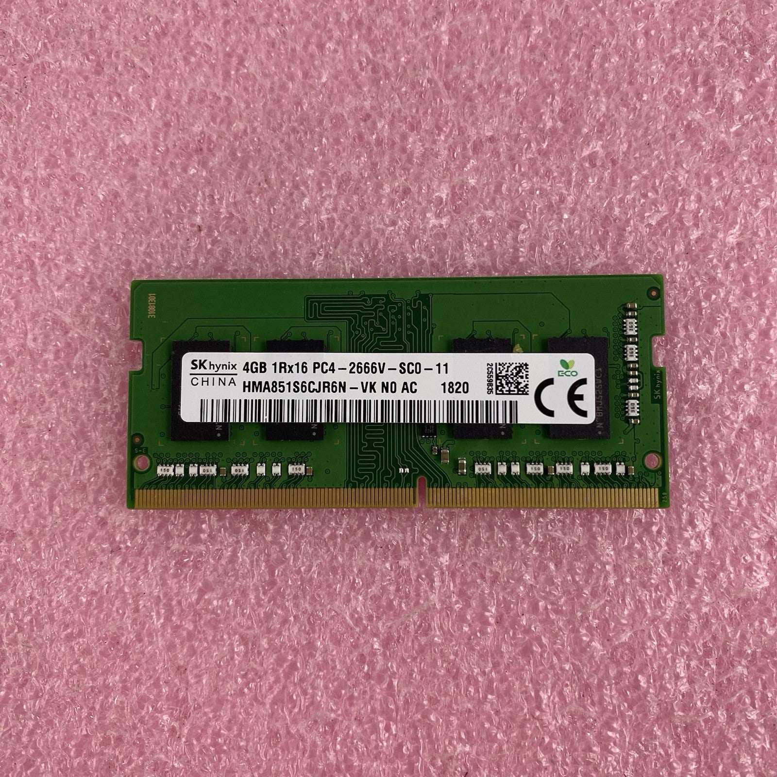 SK Hynix HMA851S6CJR6N-VK X2 4GB 1Rx16 PC4-2666V-SC0-11 Computer Ram Lot of 22