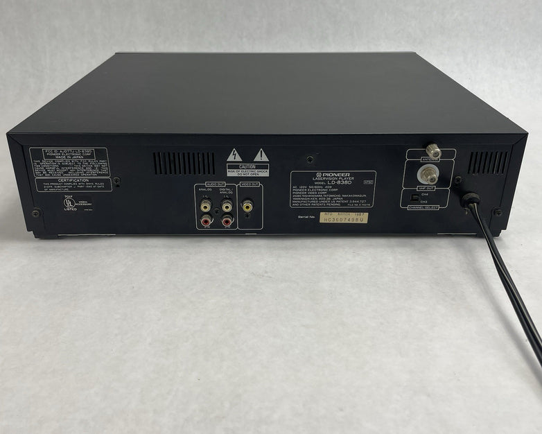 Pioneer LD-838D Laservison Laser Disk PLAYER  LD-838D For Parts