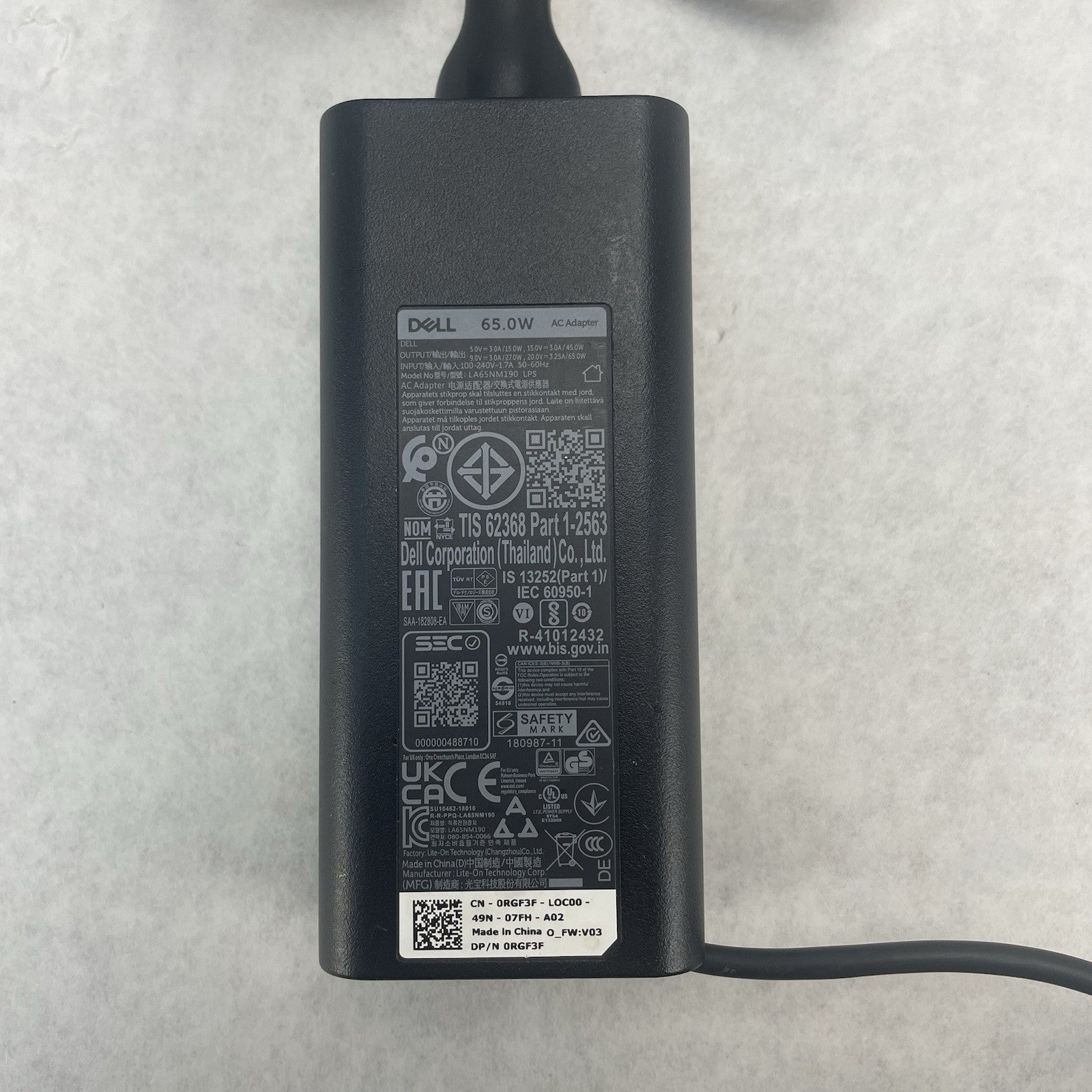 Dell LA65NM190 65W USB-C power adapter Latitude Lot of 34