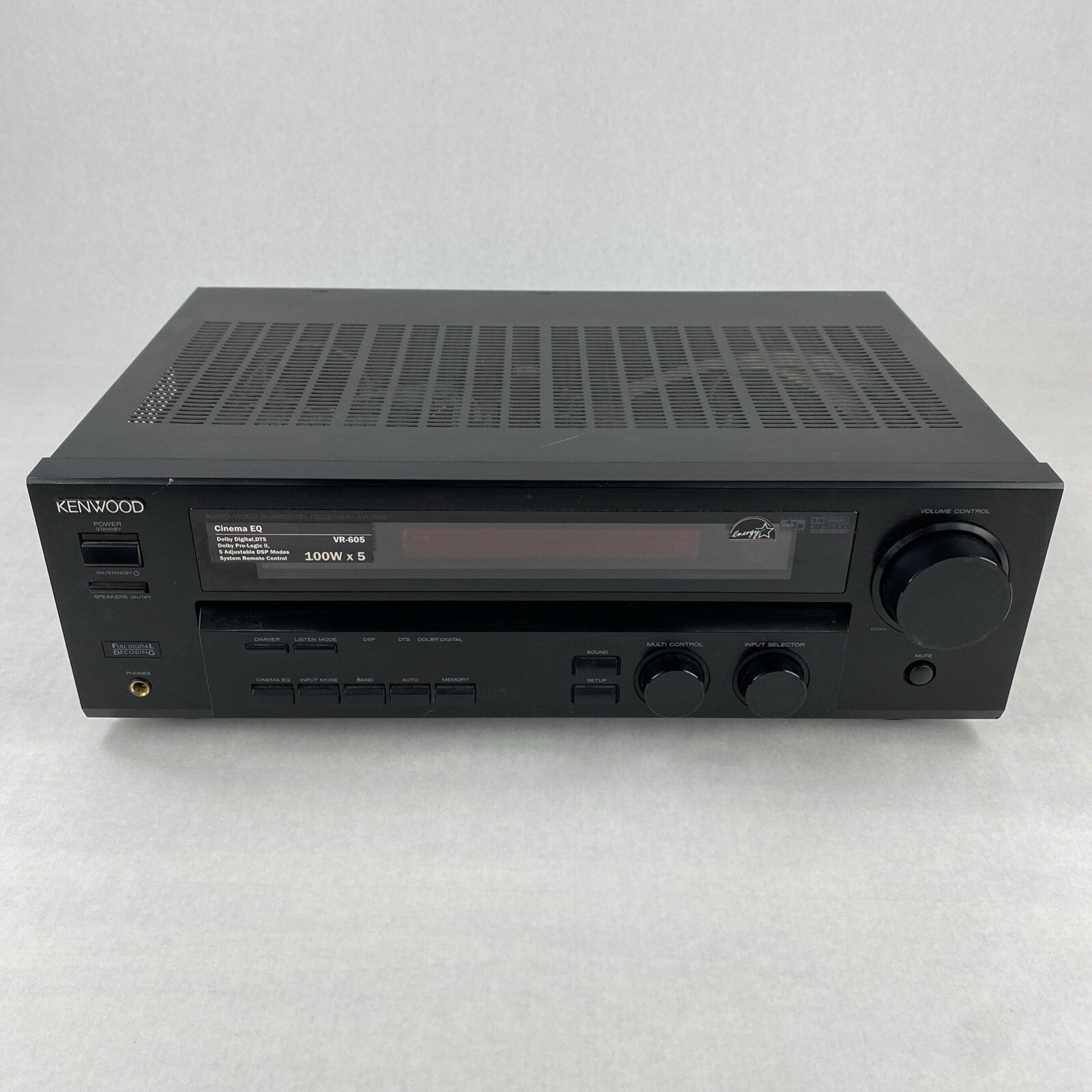 Kenwood VR-605 Audio Video Surround Receiver No Remote
