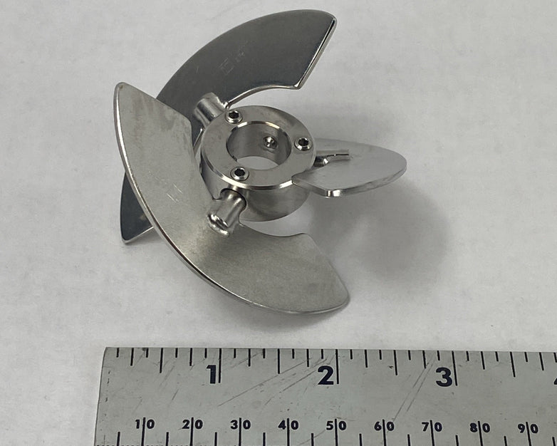 BBI Biotech Bioreactor 3-Blade Segment Impeller Ø 67mm 10mm Shaft