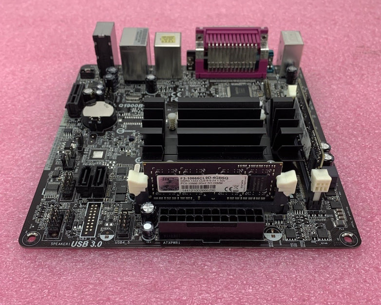 ASRock Q1900B-ITX Motherboard Celeron J1900 1.99GHz 4GB RAM 2 Sticks w/ Shield