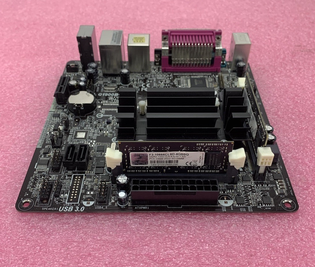 ASRock Q1900B-ITX Motherboard Celeron J1900 1.99GHz 4GB RAM 2 Sticks w/ Shield1