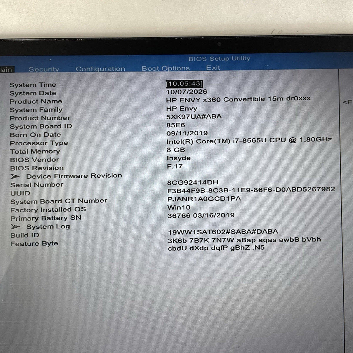 HP Envy x360 15.6" i7-8565U 1.80 GHz 8 GB RAM No SSD/OS/AC - READ2