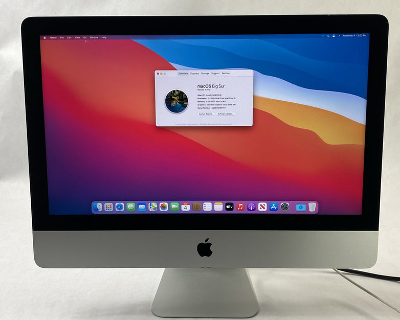Apple A1418 iMac 21.5" 2014 1.40GHz i5 8GB RAM 500GB HDD macOS 11.7.1