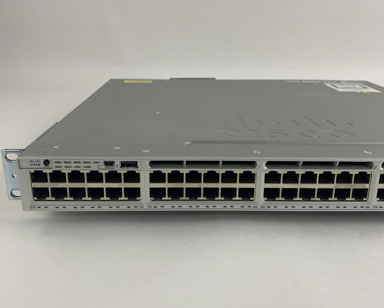 Cisco WS-C3850-48P-L V07 48-Port PoE Switch Tested w/ C3850-NM-4-10G 1x PSU