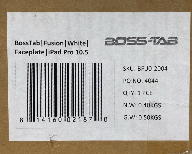 BossTab BFU0-2004 Fusion White Faceplate iPad Pro 10.5"