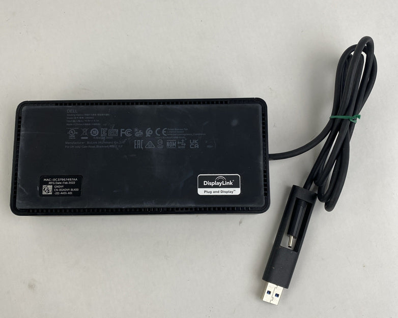 Dell D6000S 130 W USB-C Docking Station - No AC Adapter Lot of 2