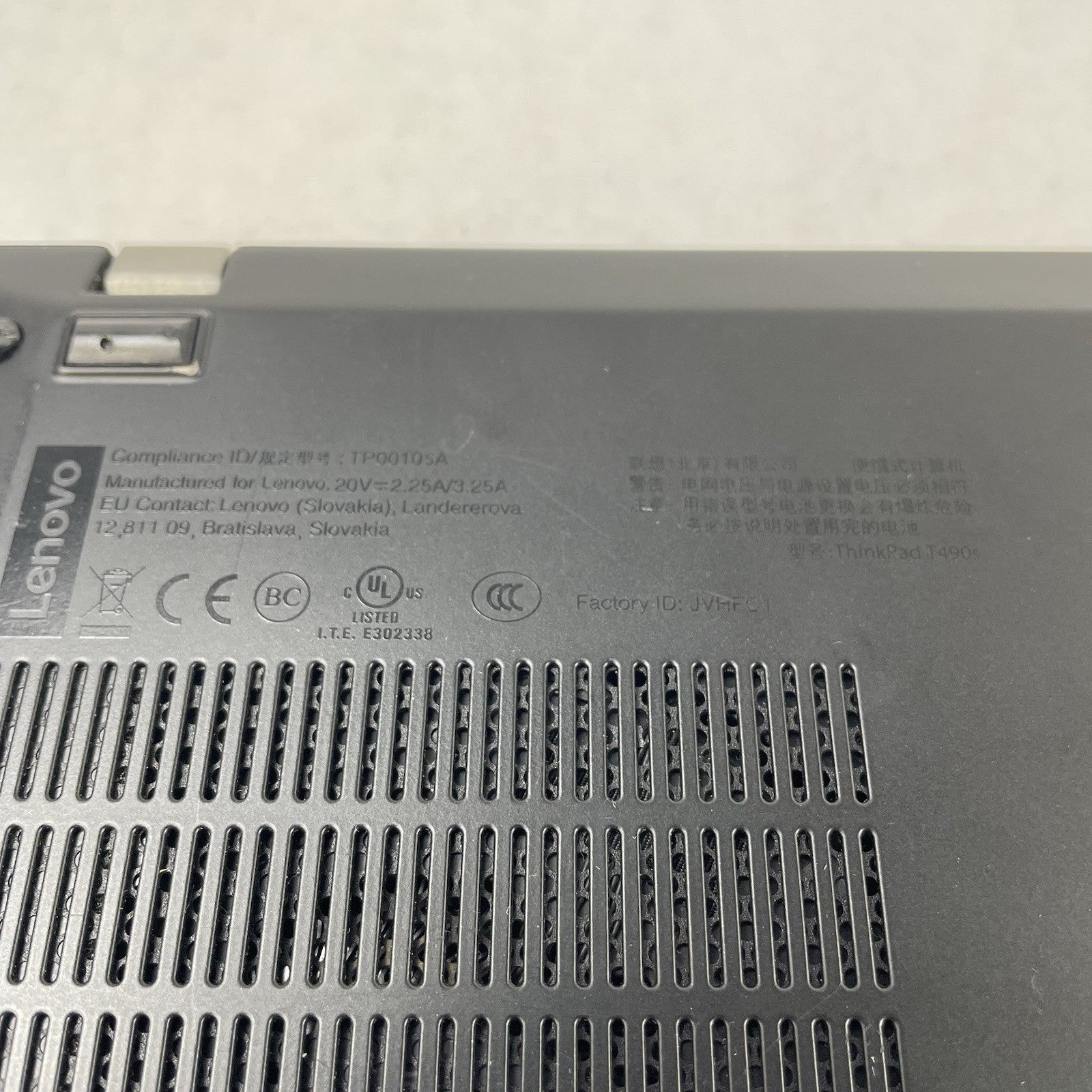 Lenovo ThinkPad T490s 14" i5-8365U 1.60 GHz 8 GB RAM No SSD/OS/AC - Logo14