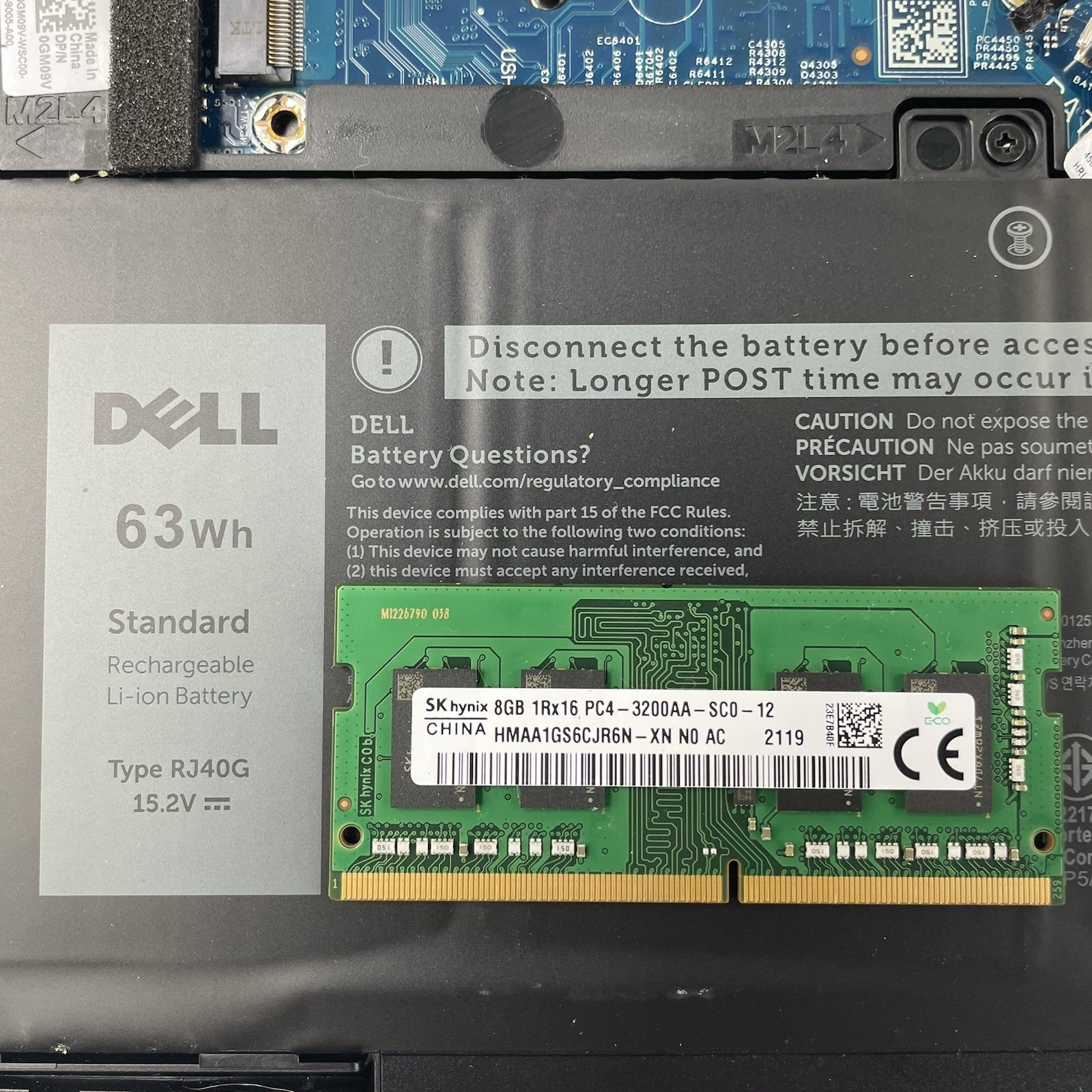 Dell Latitude 5520 15.6" i5-1135G7 2.40 GHz 8 GB RAM No SSD/OS/AC - Bad C-Port19