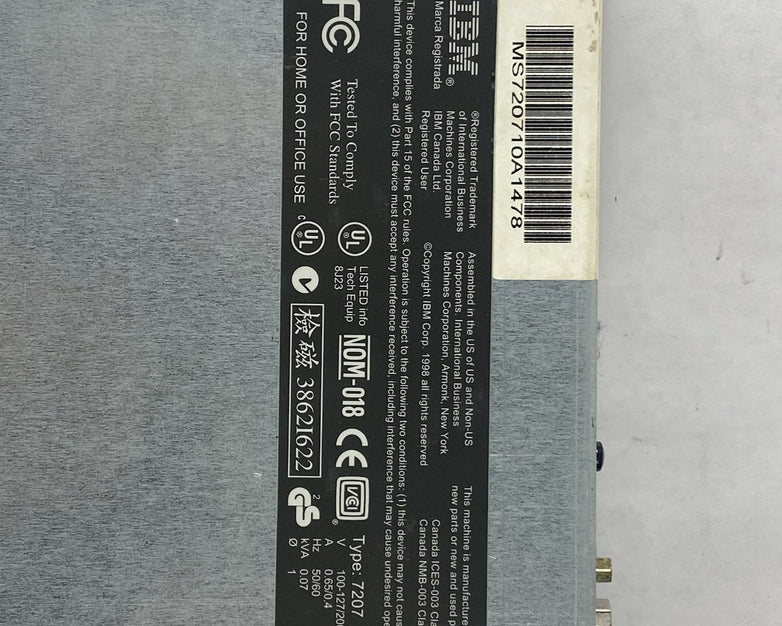 IBM 7207-122 SCSI External Drive Power Tested