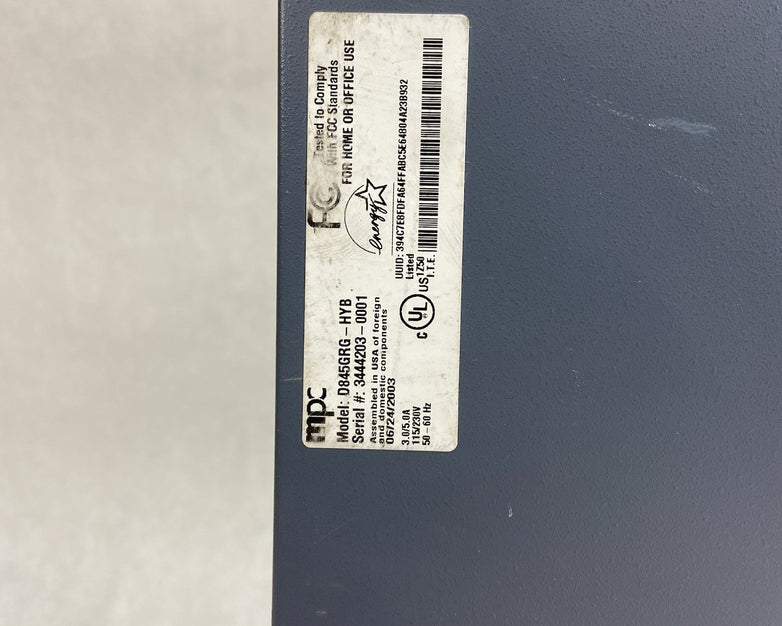 MPC ClientPro D845GRG-HYB Desktop Computer Case GPS ENP-2220A 110W PSU