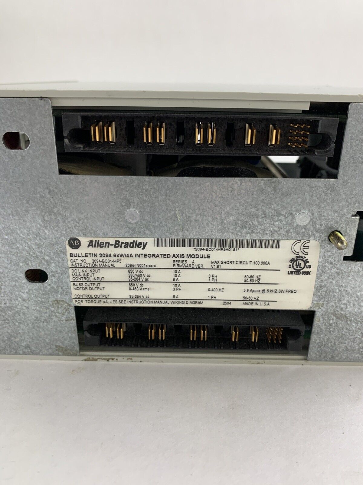 Allen-Bradley 2094-BC01-MP5-M Bulletin 2094 6kW/4A Integrated Axis Module Parts
