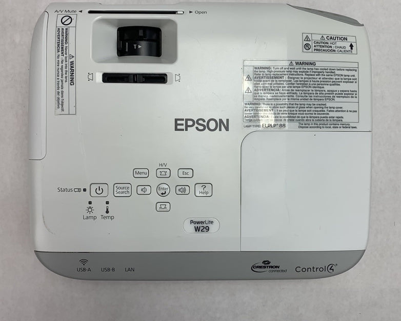 Epson PowerLite W29 H690A LCD Lamp Projector 155 Lamp Hours - No Remote