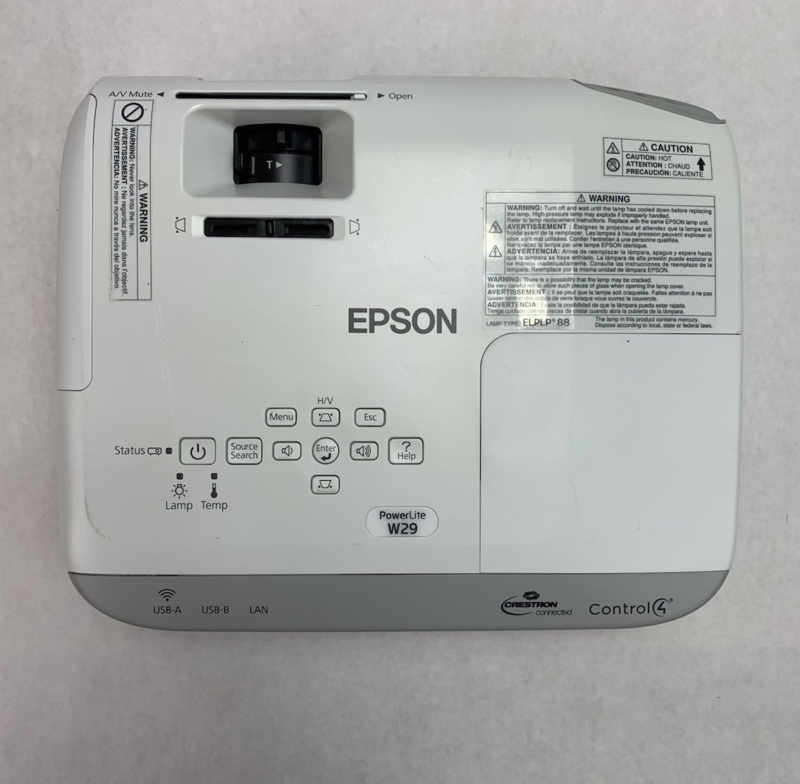 Epson PowerLite W29 H690A LCD Lamp Projector 155 Lamp Hours - No Remote6