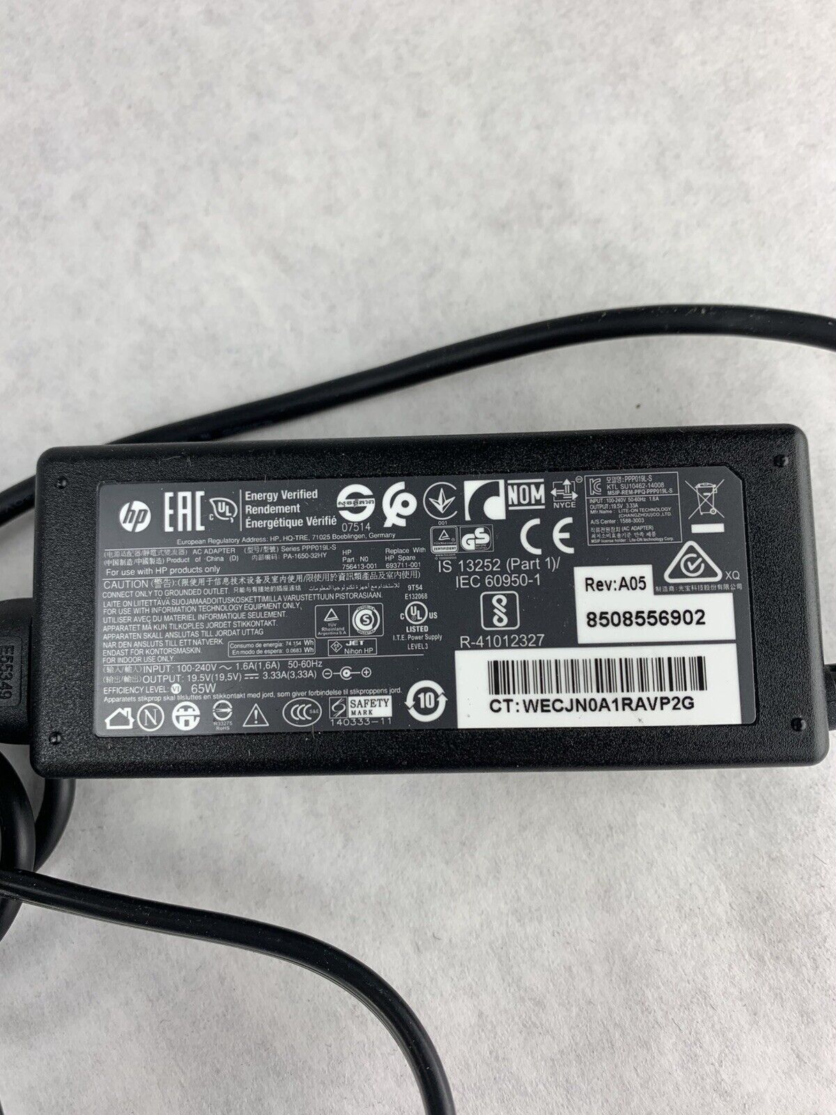HP PPP019L-S AC Adapter 19.5V 65W (Lot of 4)