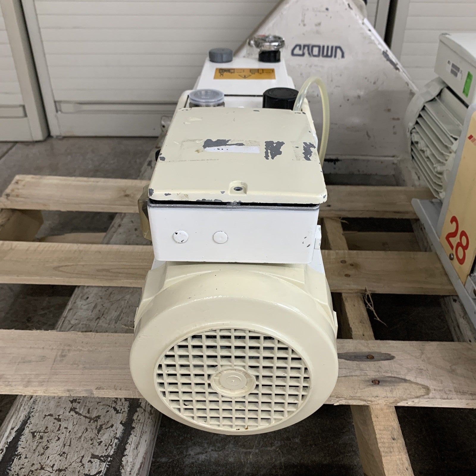 Edwards E2M28 Rotary Vane Vacuum Pump Drained Oil Parts and Repair Lot of 2x
