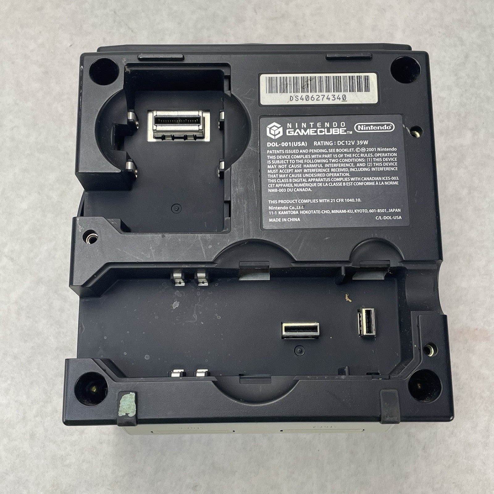 Nintendo GameCube DOL-001 Black Tested For Parts Sticky Open Button10