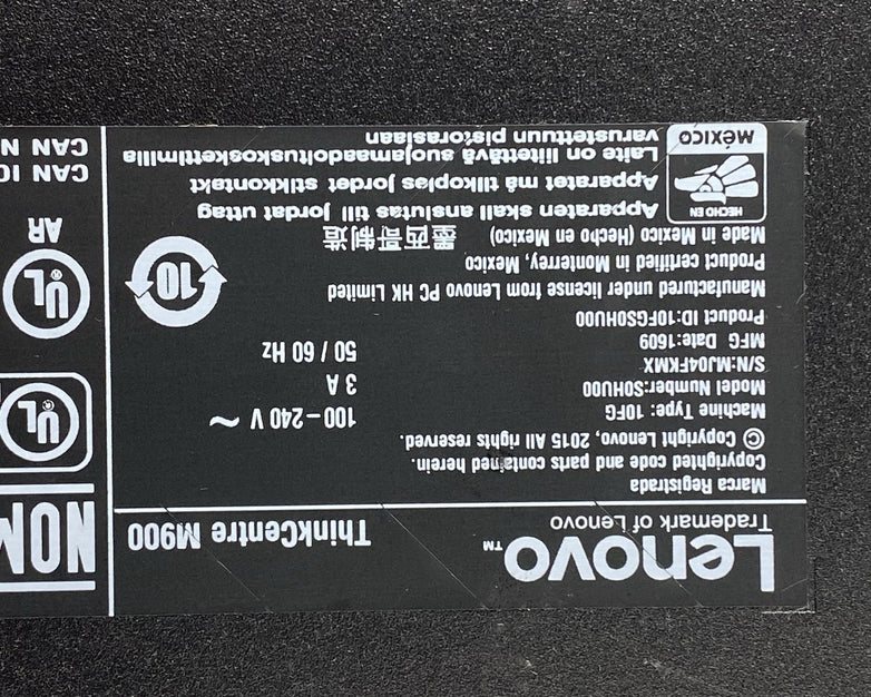 Lenovo ThinkCentre M900 SFF Intel Core i5-6500 3.2GHz 8GB RAM No HDD No OS