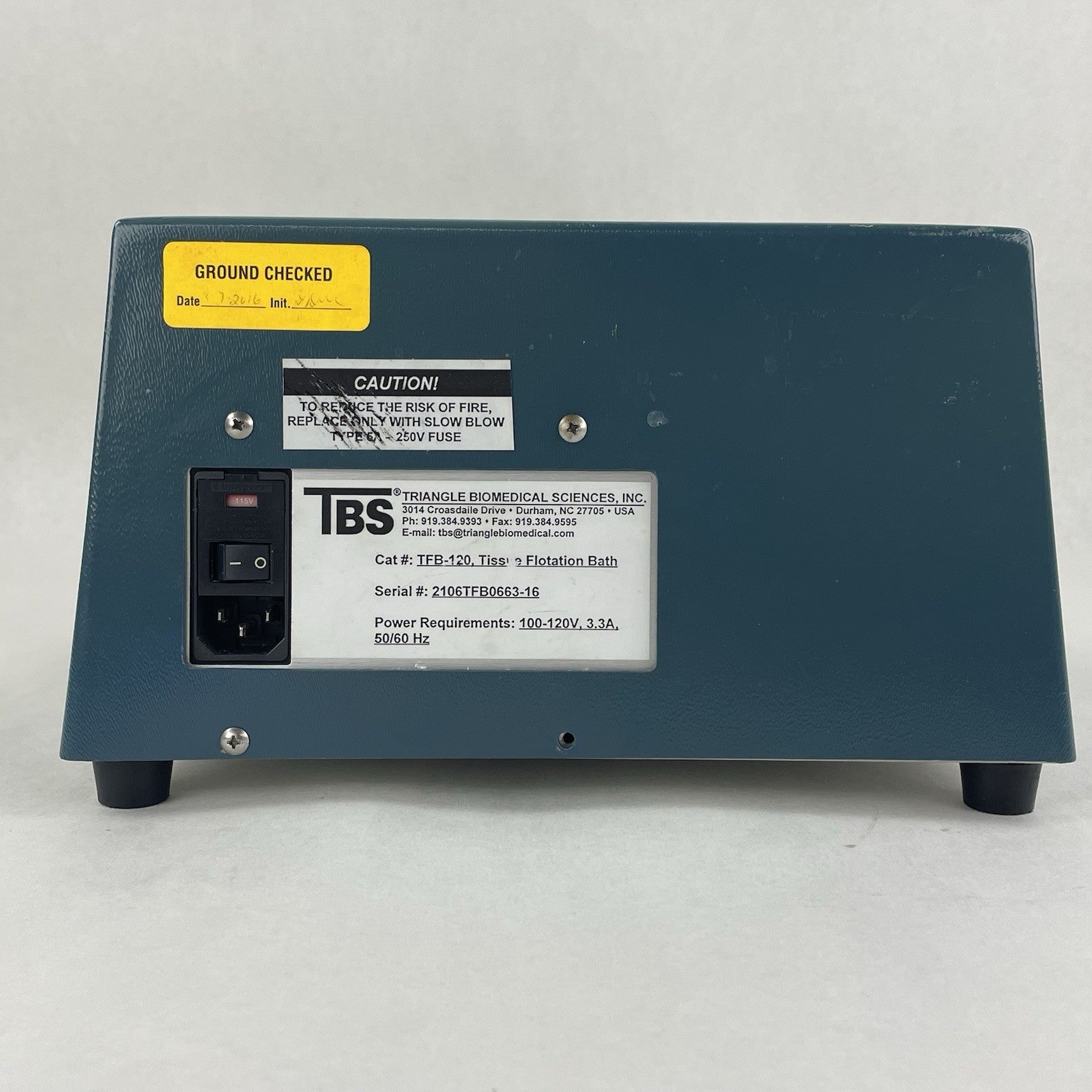 TBS TFB-120 Tissue Floatation Bath For Parts