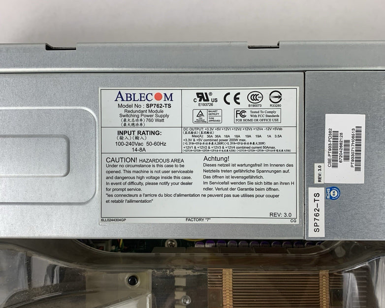 Data Domain DD510 S5000PSL Array 1x Intel Xeon 5110 1.6GHz 4GB RAM No OS/HDD