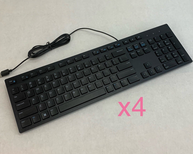 Dell KB216t3 Wired USB Keyboard (Lot of 4)