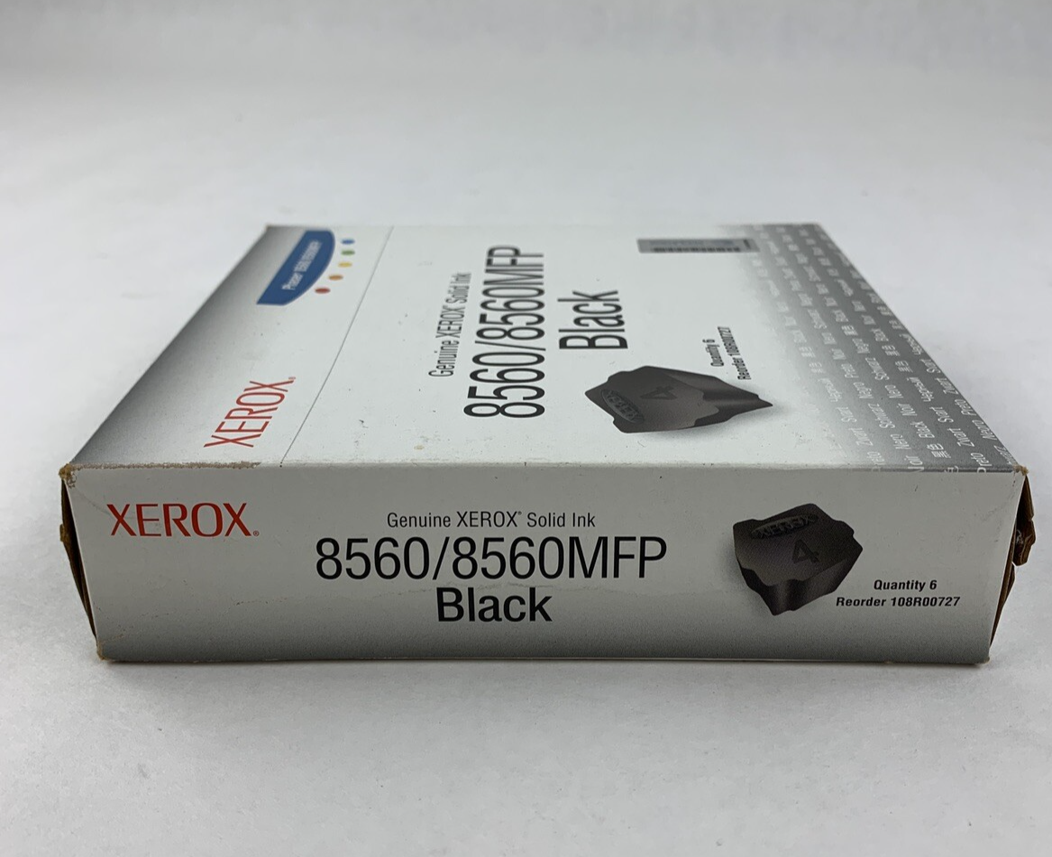 Xerox 108R00727 Solid Ink 8560/8560MFP Black Ink Cartridges New Sealed OEM Box