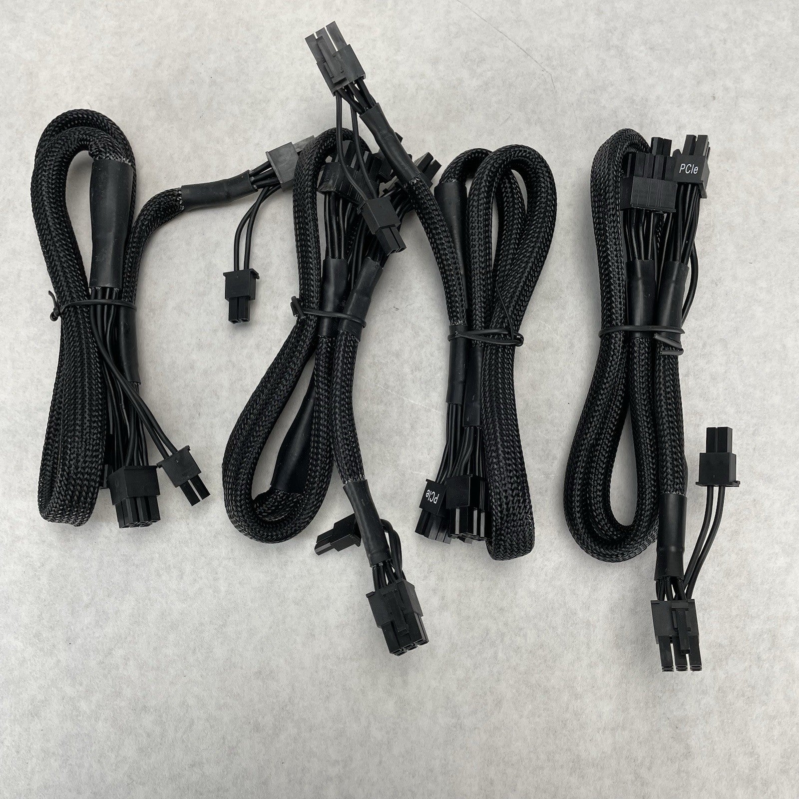 PCI-E 8-pin to 2x 6+2-pin (6-pin/8-pin) Power Splitter Cable PCIE Lot of 4