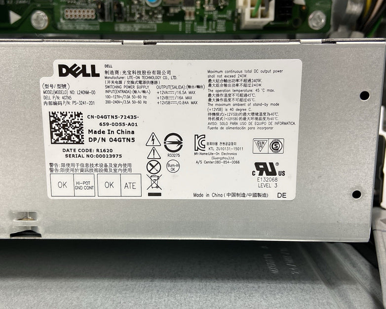 Dell Inspiron 3650 DT Intel Core i3-6100 3.7GHz 8GB RAM No HDD No OS