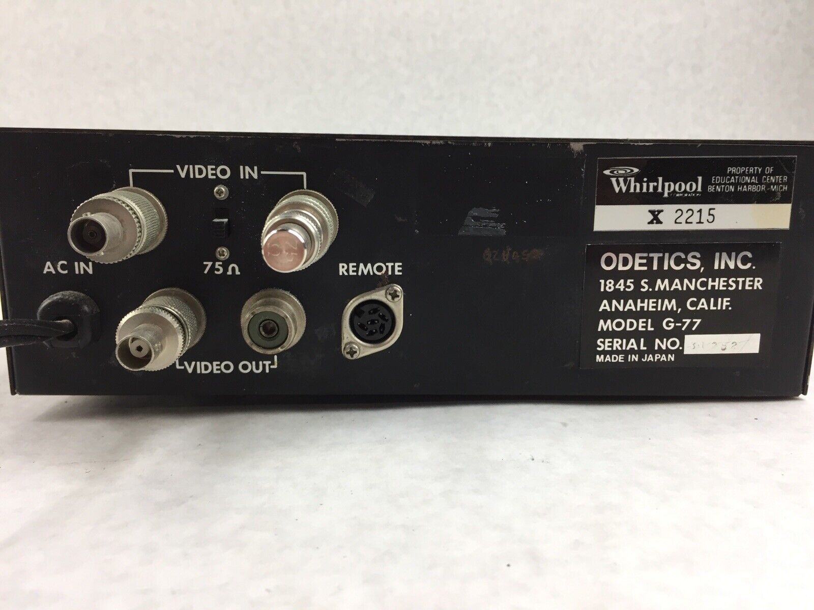 Odetics Inc G-77 GYYR Video Timer