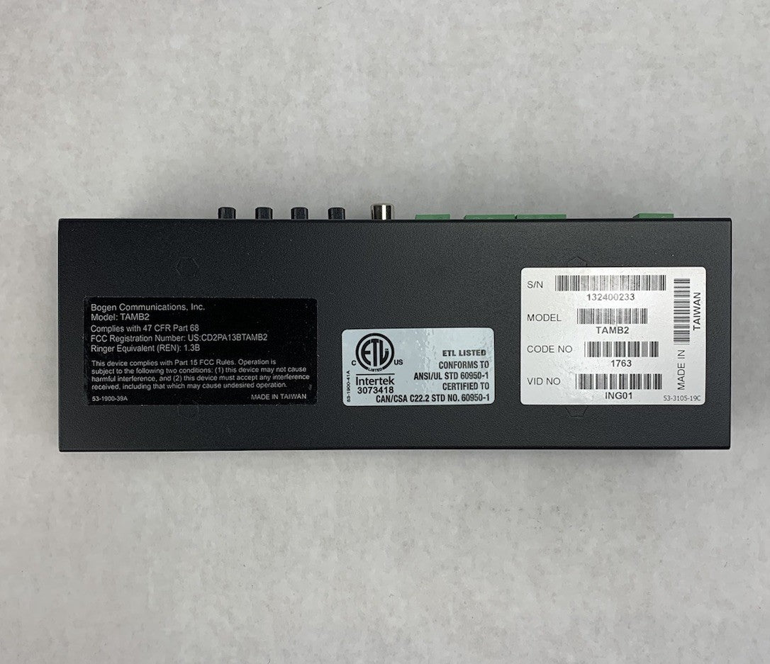 Bogen Communications TAMB2 Telephone Paging Access Module w/ Accessories