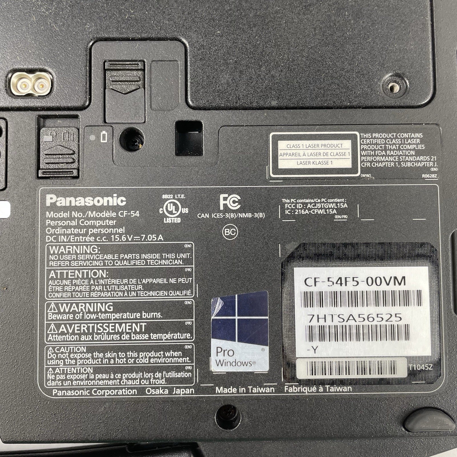 Panasonic ToughBook CF-54 14" i5-6300U 2.40 GHz 8 GB RAM No SSD/OS/AC/Batt16