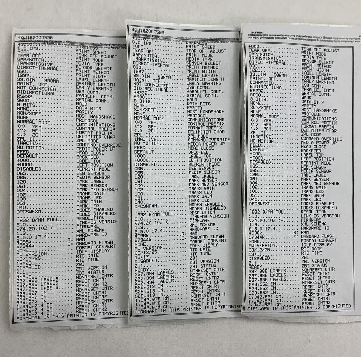 Zebra ZD500 Thermal Label Printer Bad Screen Tested Prints Parts and Repair