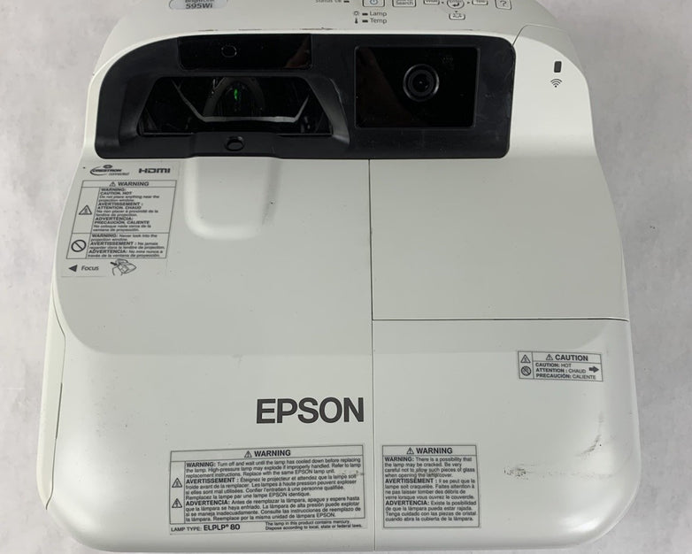 Epson BrightLink 595Wi H599A LCD Lamp Projector 466 Lamp Hours - No Remote