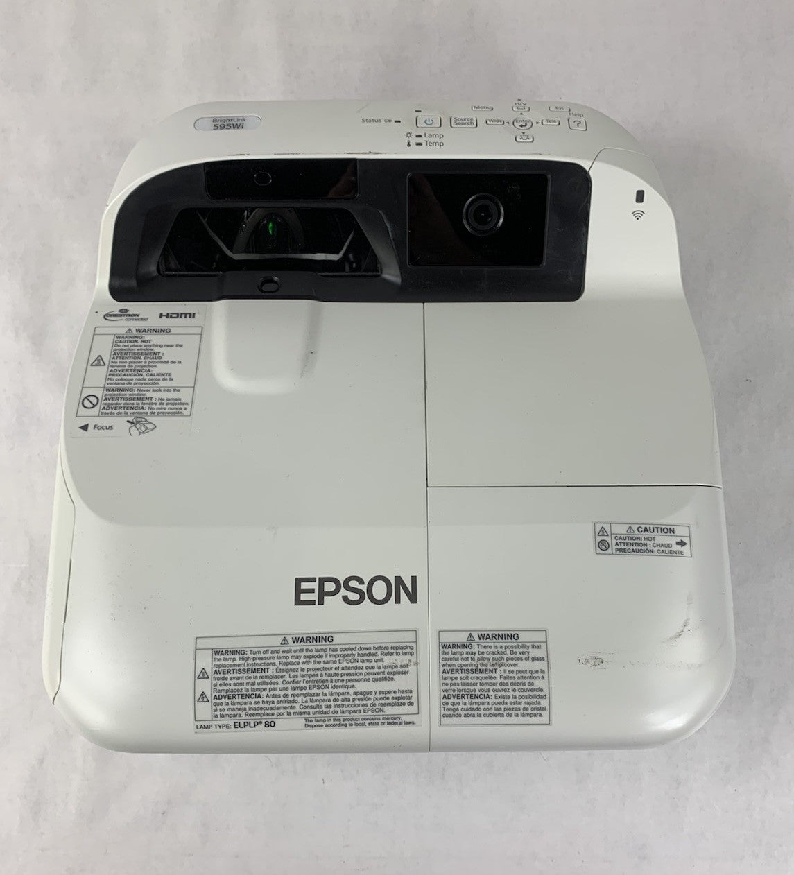 Epson BrightLink 595Wi H599A LCD Lamp Projector 466 Lamp Hours - No Remote5