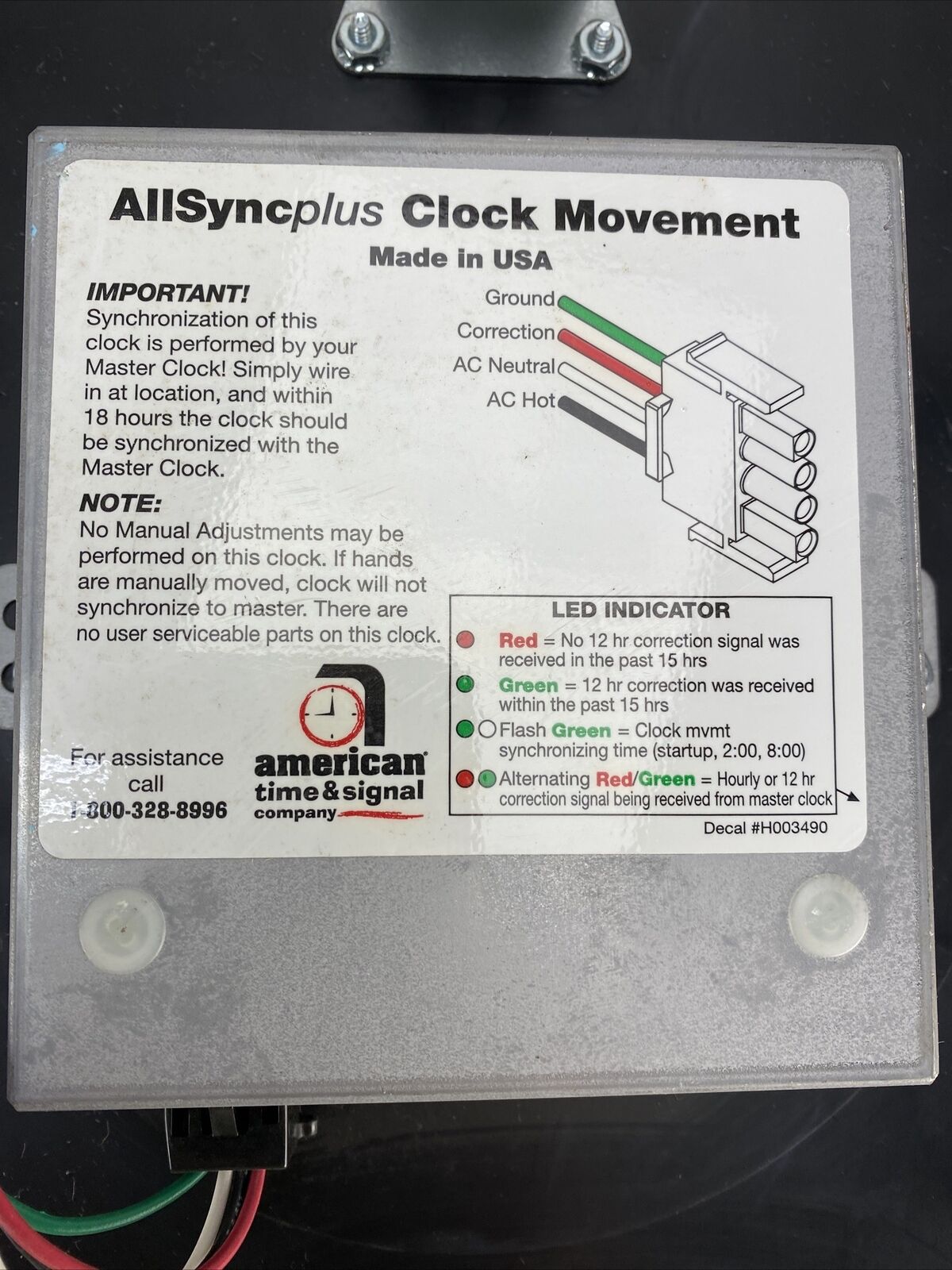American Time and Signal Company U55BABA532 AllSyncplus 13 inch Wall Clock