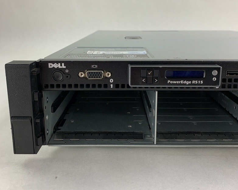 Dell PowerEdge R515 Server 1x AMD Opteron 4122 2.2 GHz 32 GB RAM No HDD No OS
