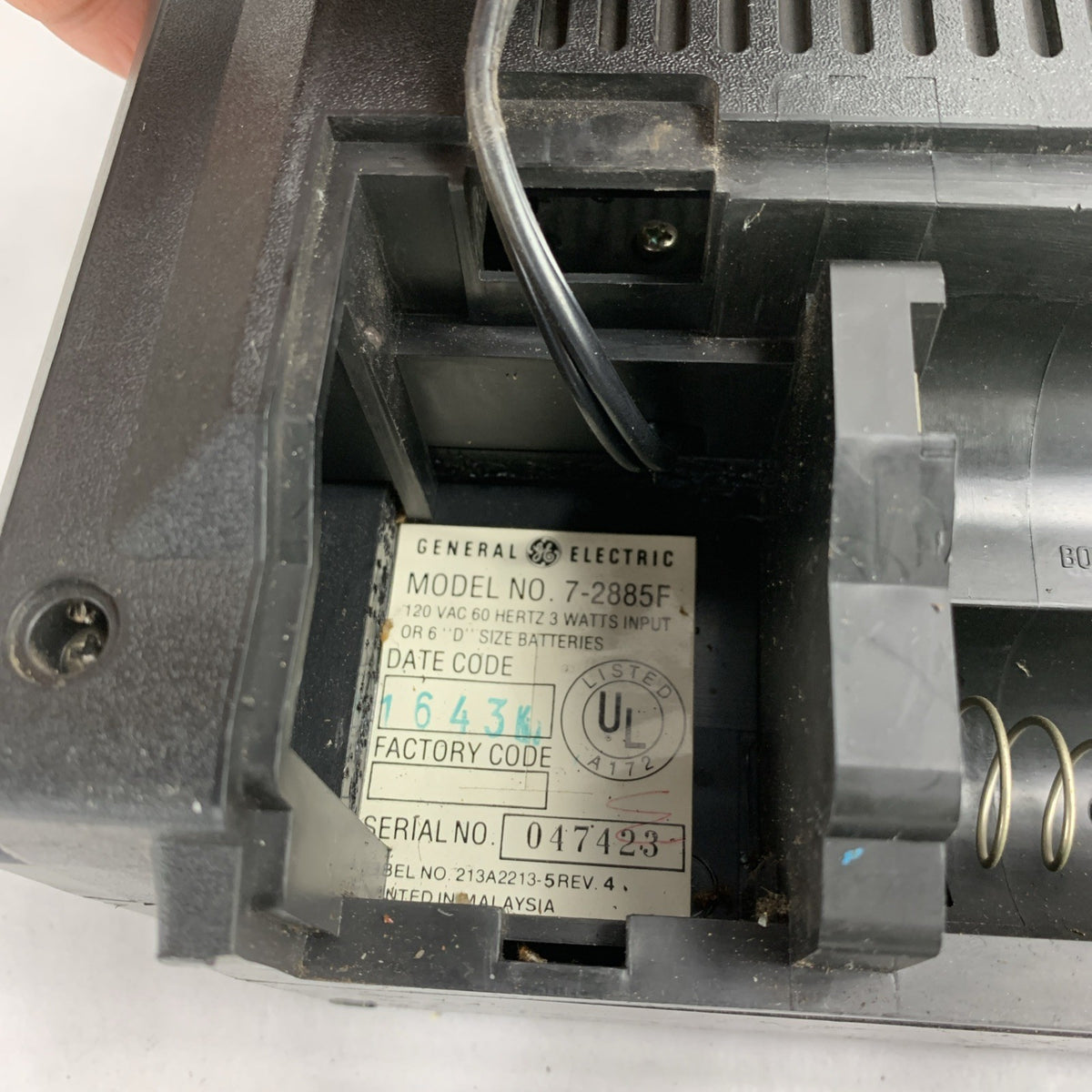 General Electric Superadio II AM/FM Receiver 7-2885F - Non-Original Antenna11