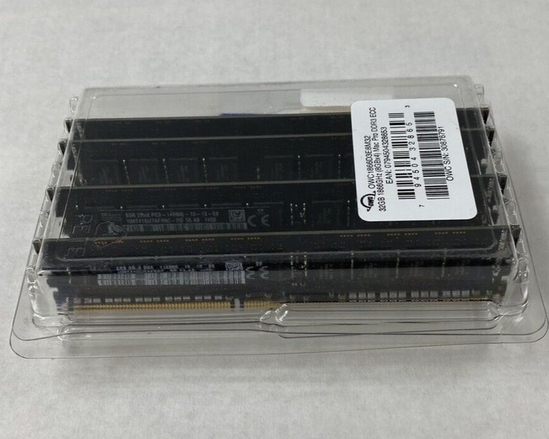 OWC1866D3E8M32 32GB 1844GHz (8GXx4) PC3-14900 Mac Pro DDR3 ECC RAM Untested