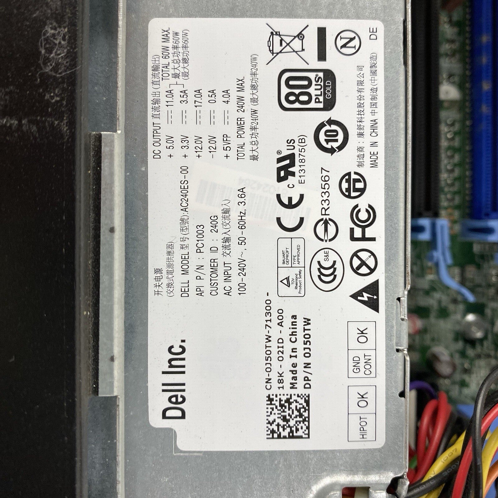 Dell OptiPlex 790 SFF Intel Core i5-2500 3.30GHz 4GB RAM No HDD No OS