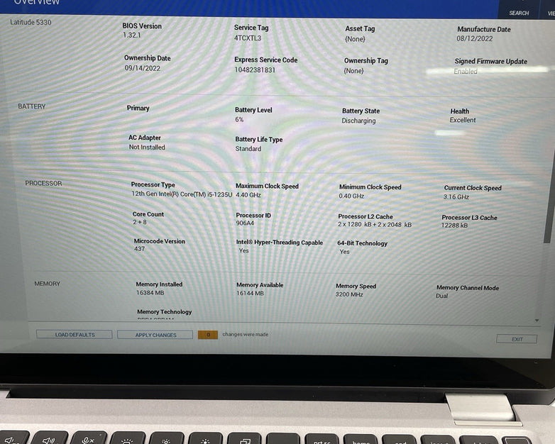 Dell Latitude 5330 13.3" i5-1235U 3.76 GHz 16 GB RAM No SSD/OS/AC