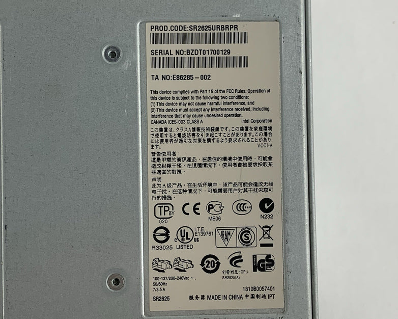 Intel SR2625 Server S5520UR Server 2x Xeon X5650 2.67 GHz 32 GB Ram No OS NO HDD