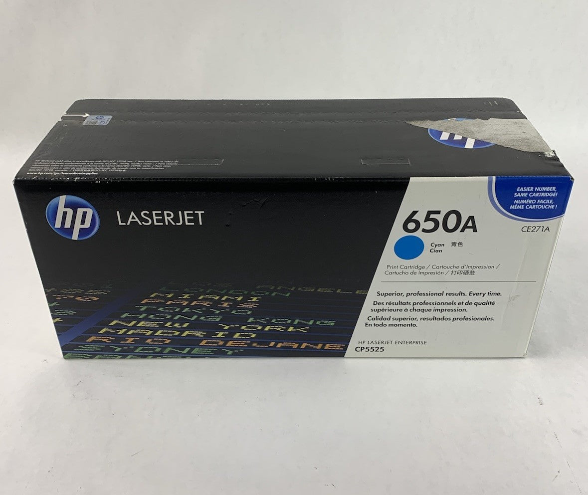HP LaserJet 650A CE271A Cyan Toner Cartridge Exp: Jul 20141