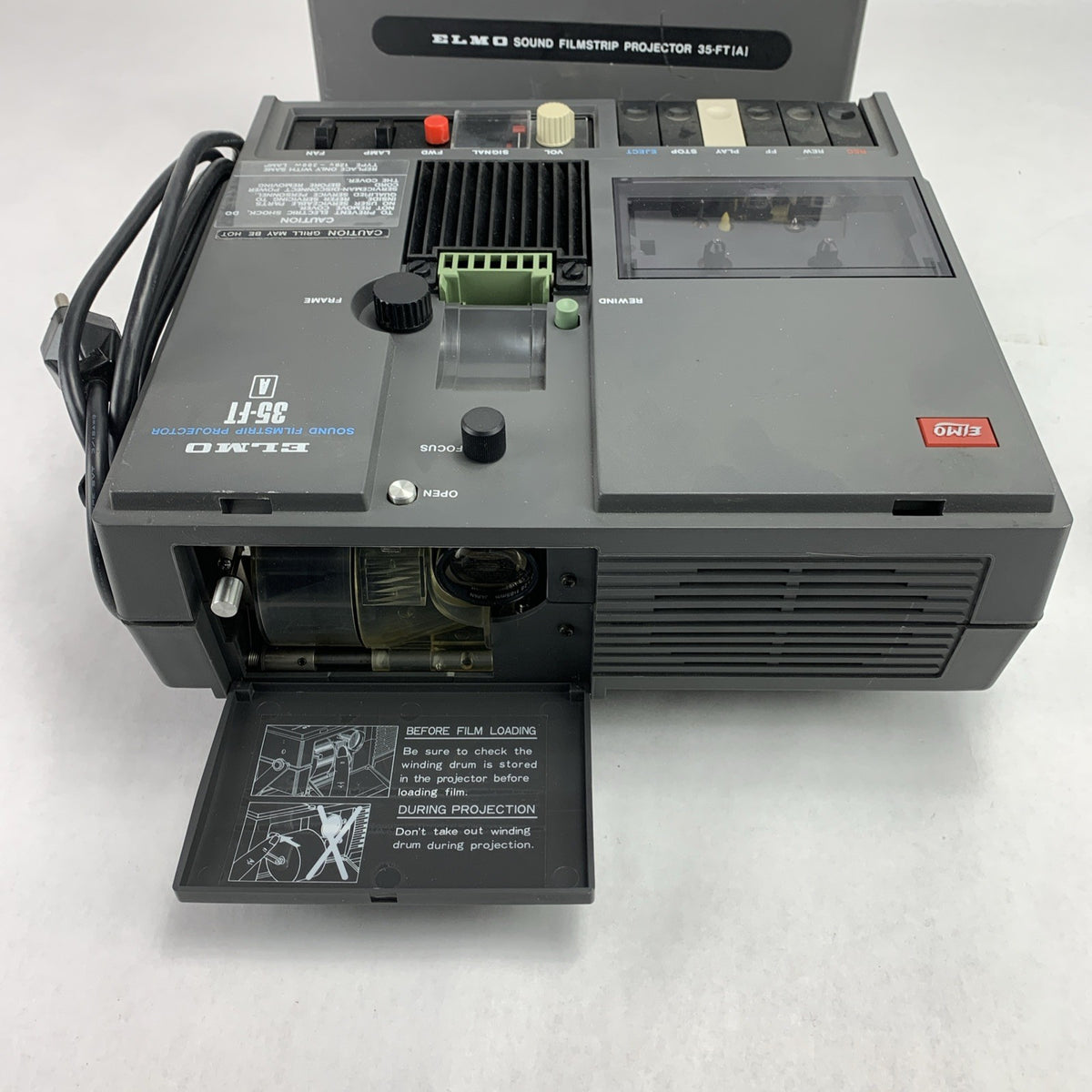 Elmo 35-FT A Sound Filmstrip Projector with Manual Dustcover Microphone - Parts4