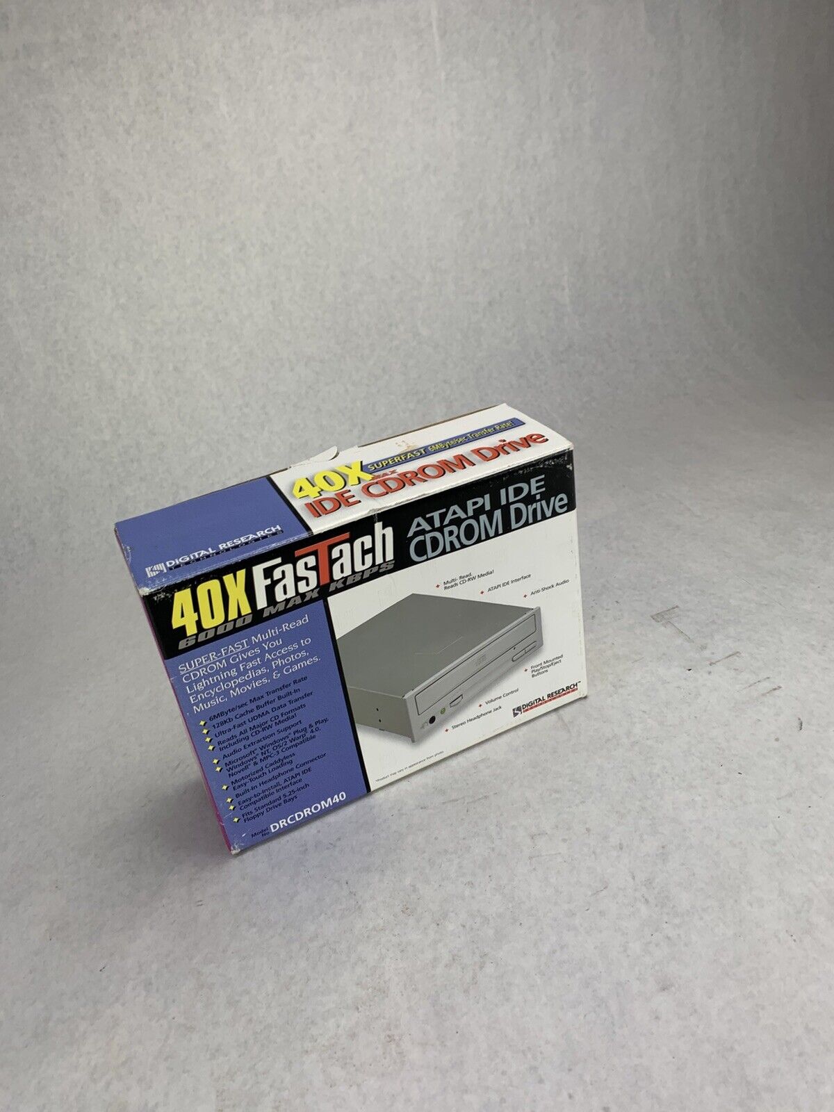 Digital Research 40x  Fastach Atapi Ide CDROM Drive DRCDROM40