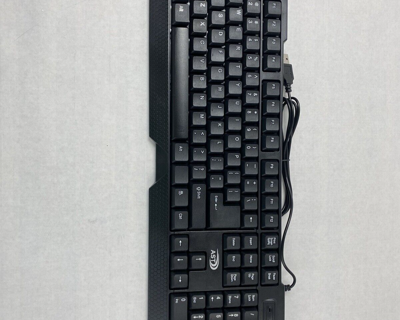 AST Kin-16 Wired Keyboard And AST 3D Optical Mouse